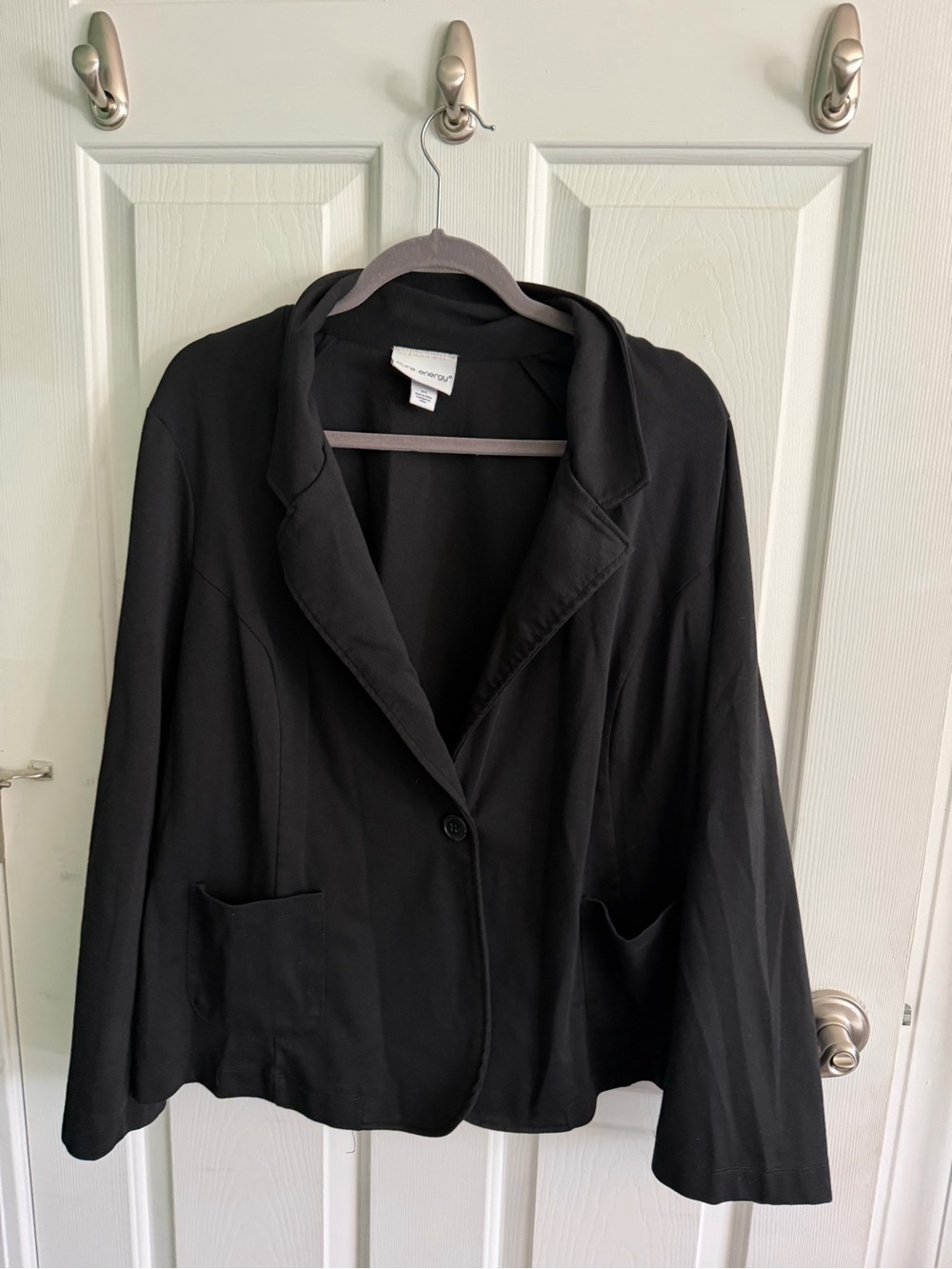 Pure Energy Black Single-Button Blazer Jacket